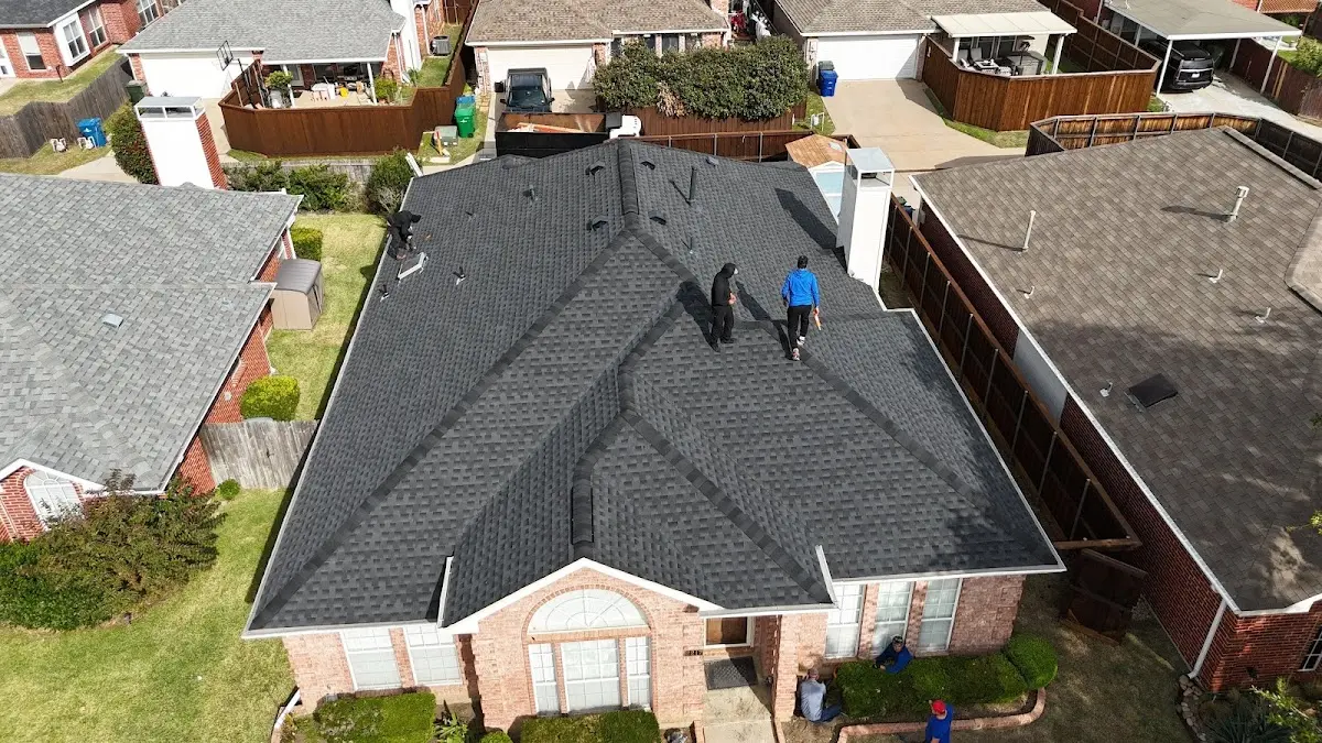 Slate & Tile Roof Repair work in progress on a San Jacinto property